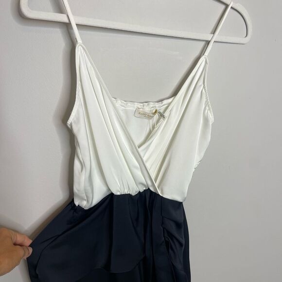 $545 Ramy Brook Exclusive Pierce 2 tone V-neck Jumpsuit NWT - Picture 2 of 8